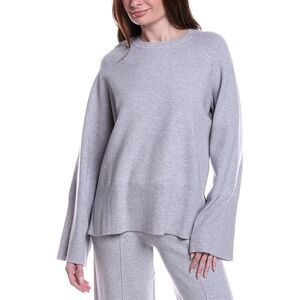Serenette Womens  Solid Knit Sweater, Grey